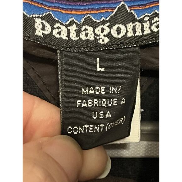 Vintage Patagonia Fleece Pullover •Mens L• Snap T Black Sweater Made in USA - Picture 3 of 8